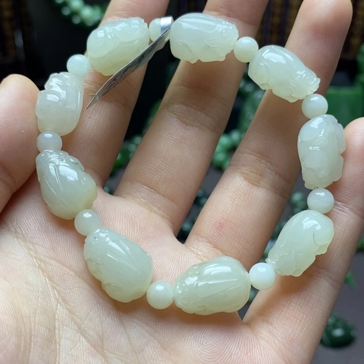 和田玉手串未镶嵌