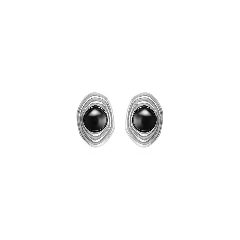 铜合金耳饰 回响耳钉原创设计小众