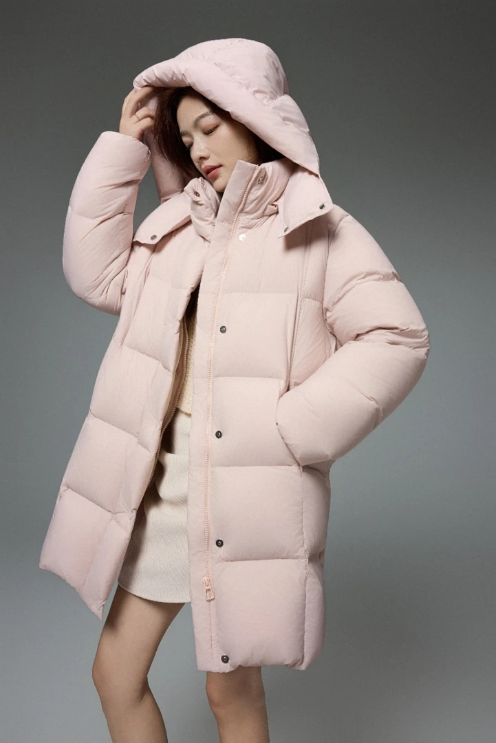 8803中长款加厚95白鸭绒泡芙款羽绒服冬季保暖女款