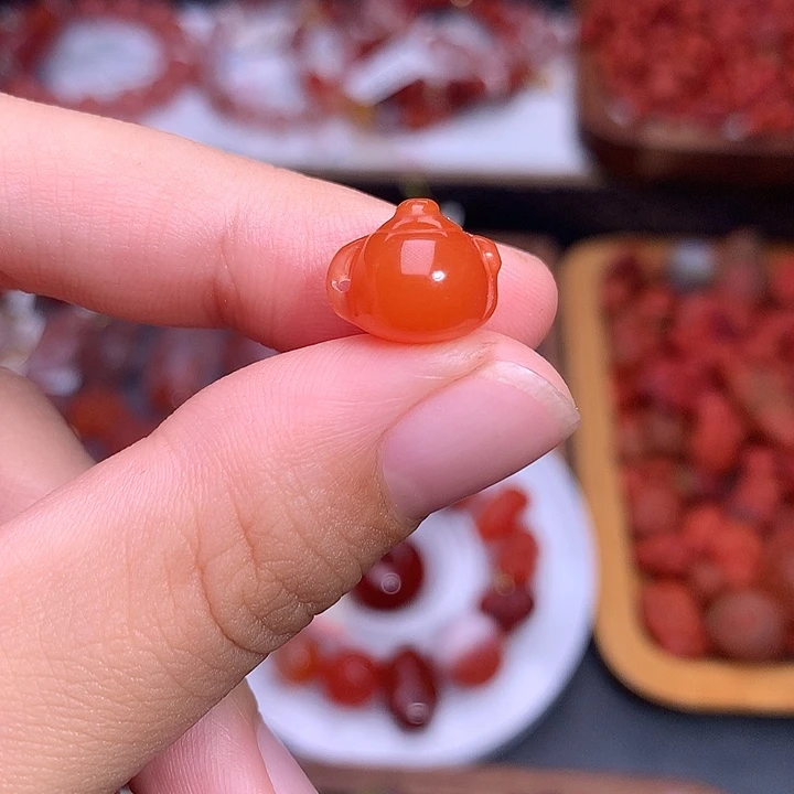 未镶嵌南红玛瑙珠宝半成品把把壶