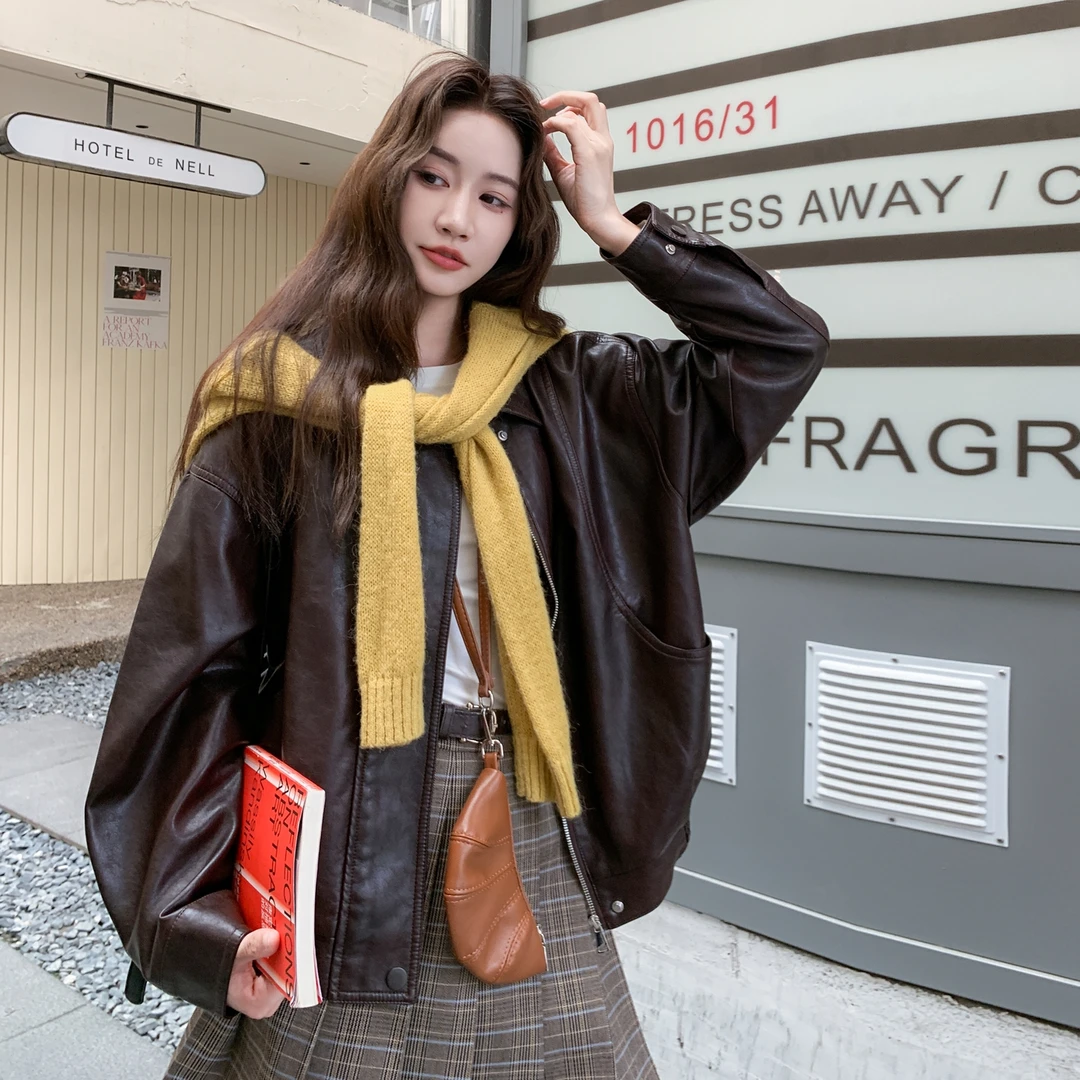 皮衣女款2025新款今年流行小个子高级感酷飒风超软巨好看短外套