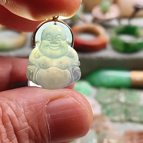 翡翠铂Pt950镶嵌颈饰DIY吊坠饰品