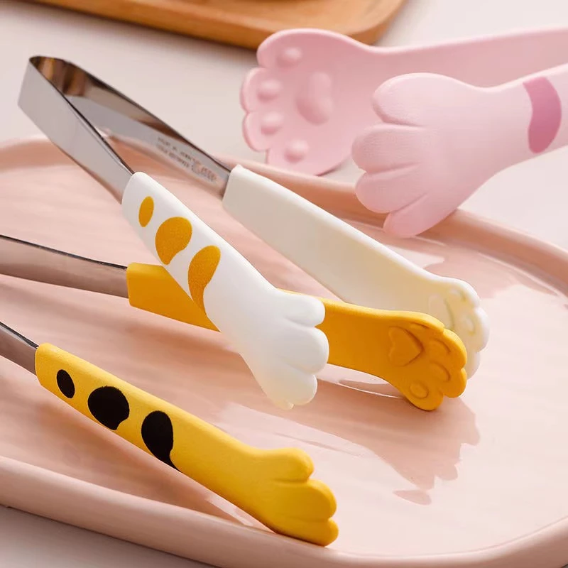 猫爪创意可爱食品夹沙拉面包夹水果防烫夹辅食甜点零食夹子不脏手
