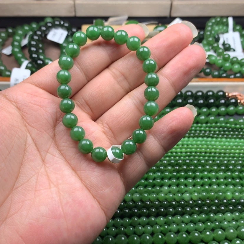 【闪购商品】未镶嵌手串和田玉（碧玉）卡8