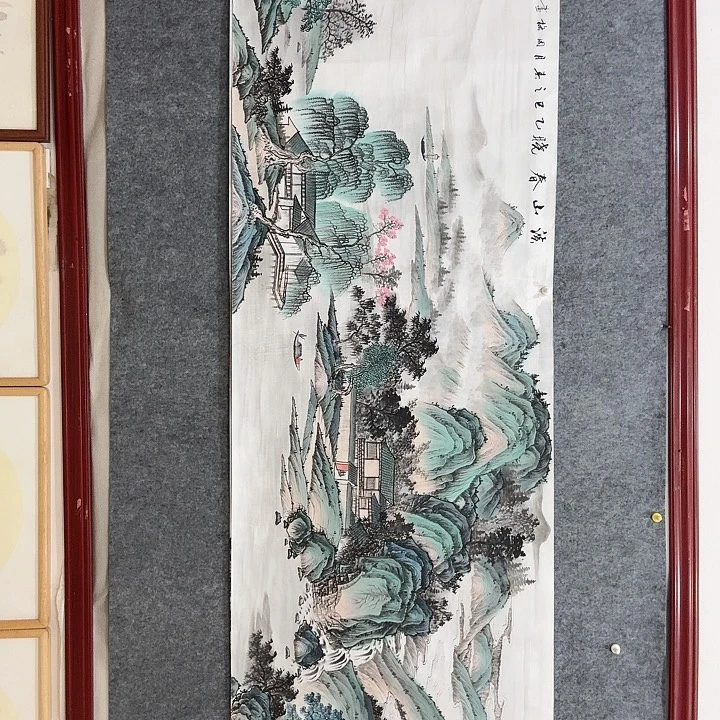 国画手绘国画溪山春晓