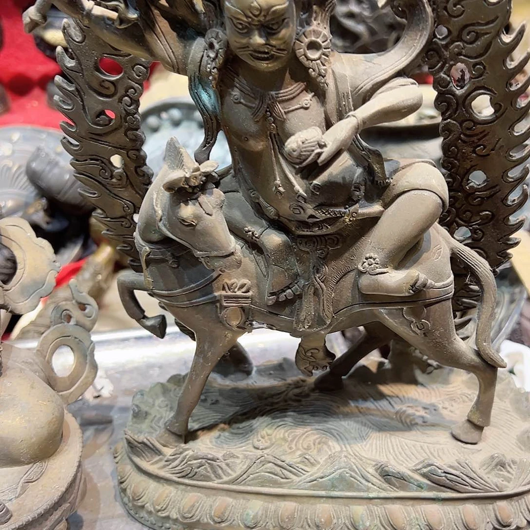 明*黄铜摆件工艺品，