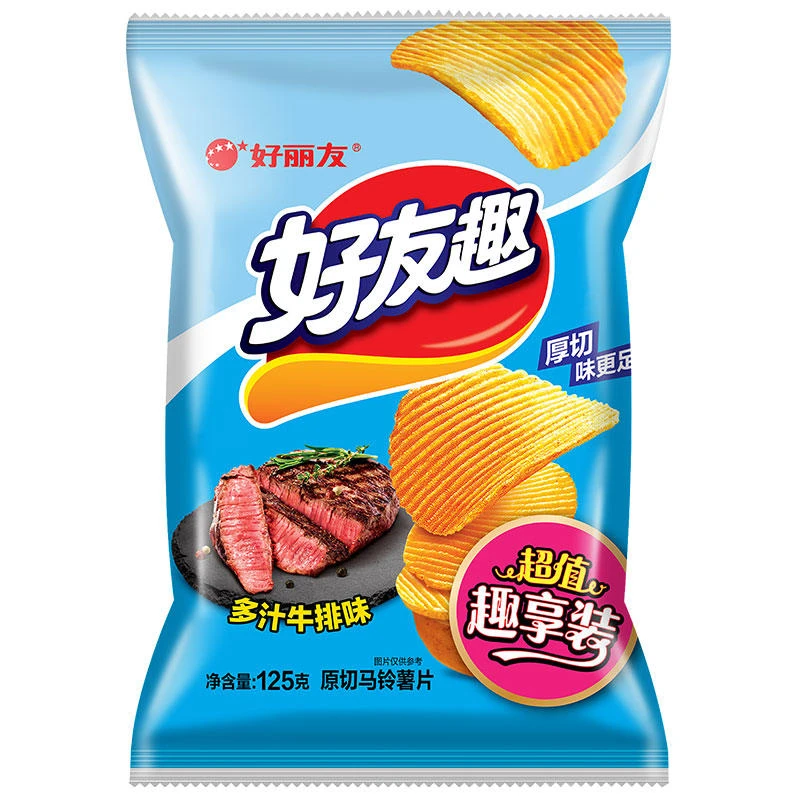 好丽友薯片 多汁牛排味 125g