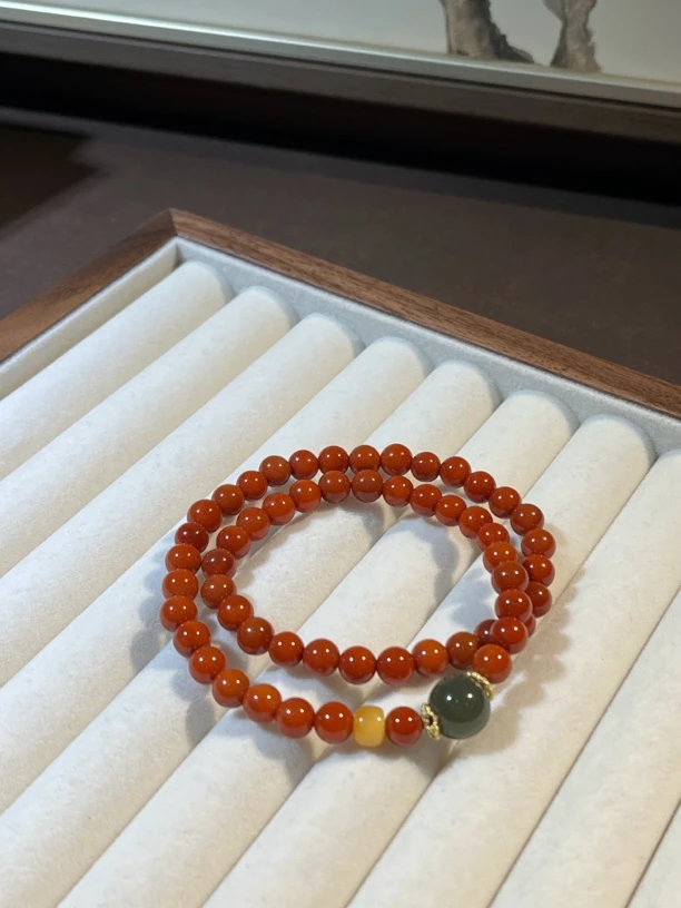 中国风鸿运当头系列红玛瑙手串多样性发其一