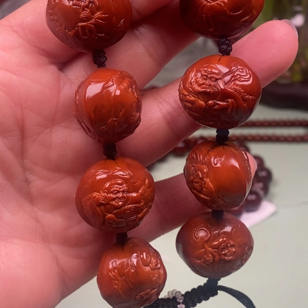 容***成木质橄榄核回血直播间