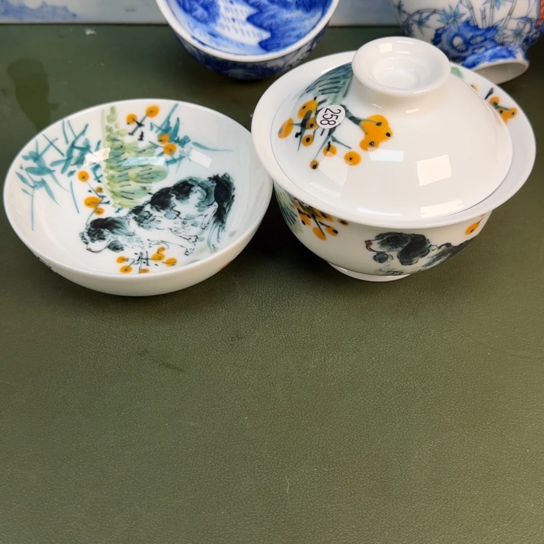 陶瓷景德镇纯手绘茶具圆圆229，258