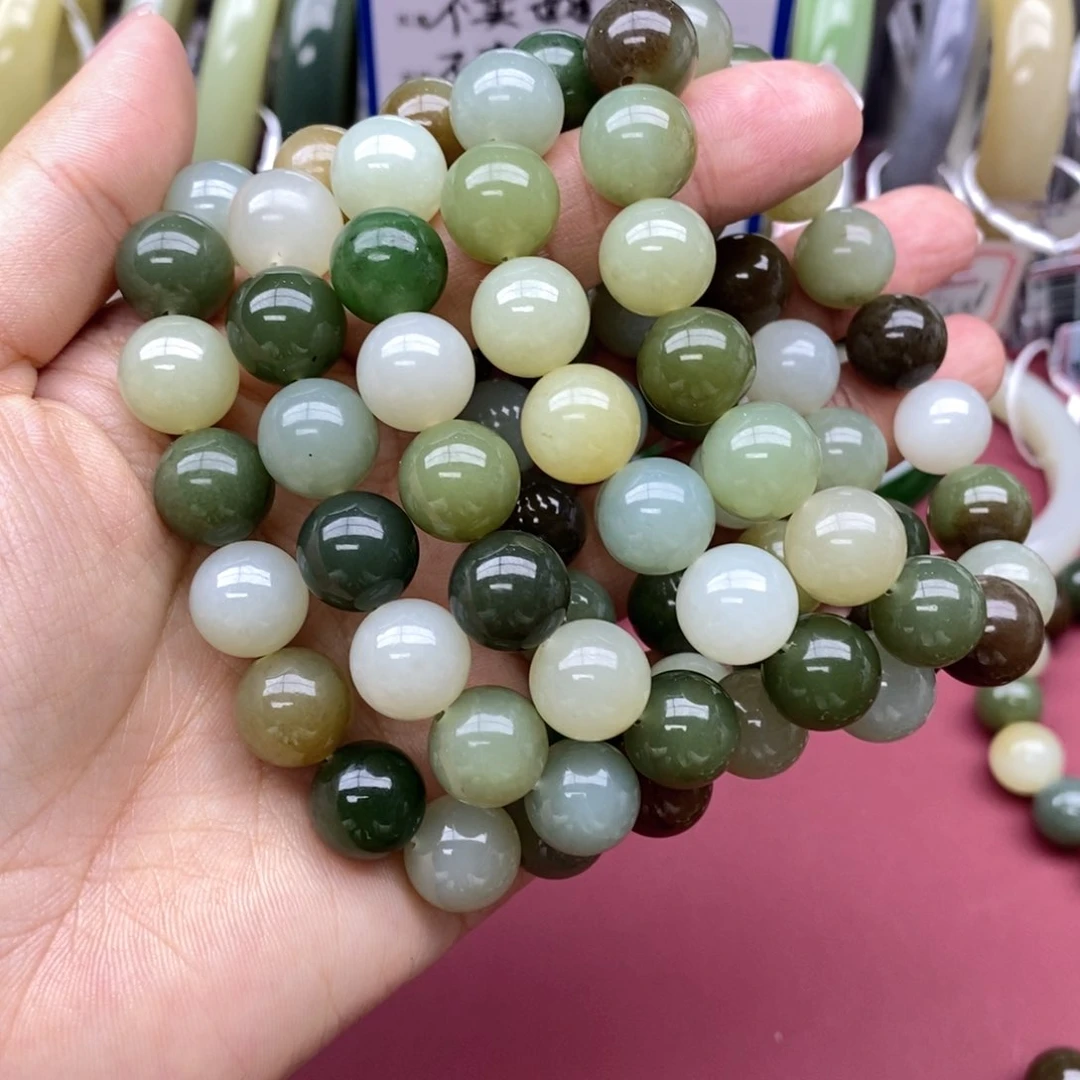 和田玉手串未镶嵌卡12