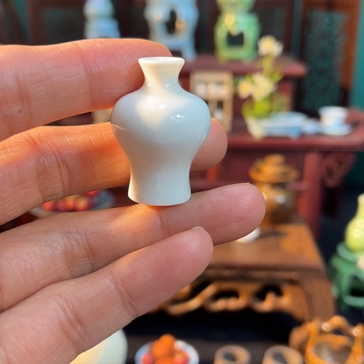 摆件微陶老王迷你花瓶