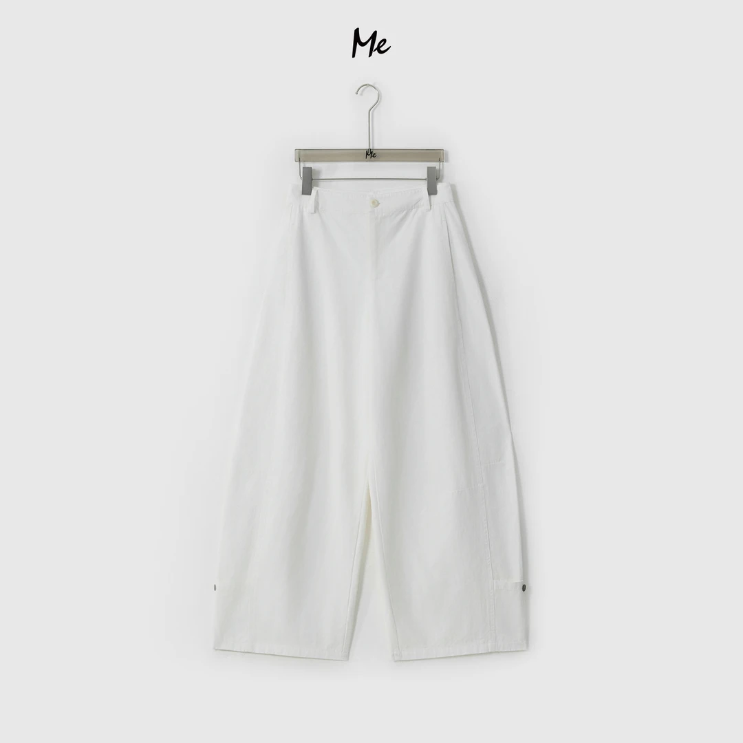 ME【线雕弯刀裤】100棉前移骨线高腰遮胯显瘦百搭时尚裤子MESS6900