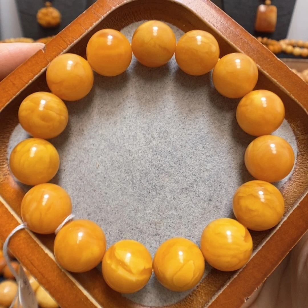 未镶嵌蜜蜡手串蜜蜡