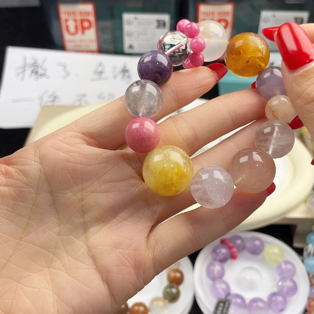 烟晶手链银S925镶嵌