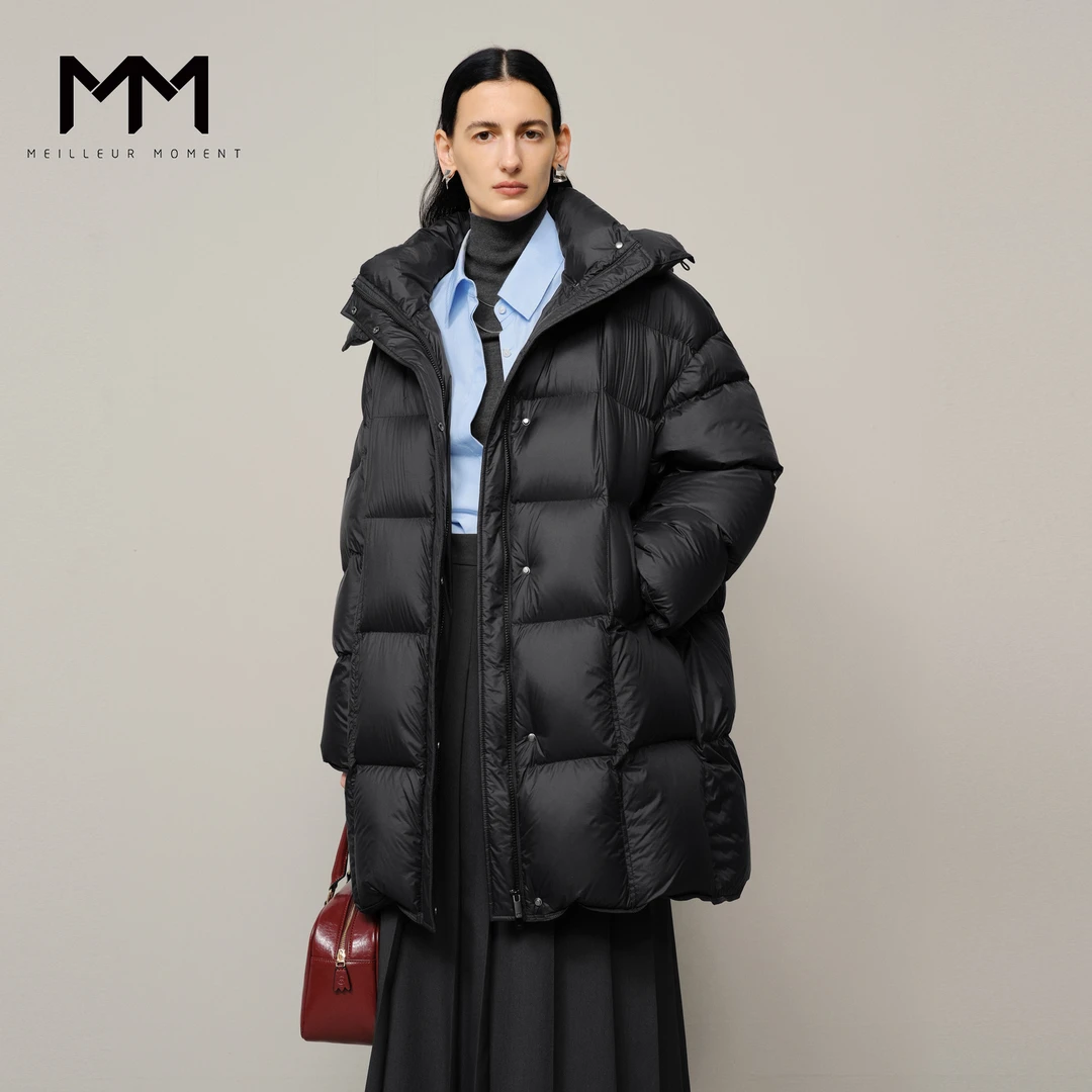 MM麦檬商场同款90鸭绒高品质保暖连帽羽绒服5FA280901