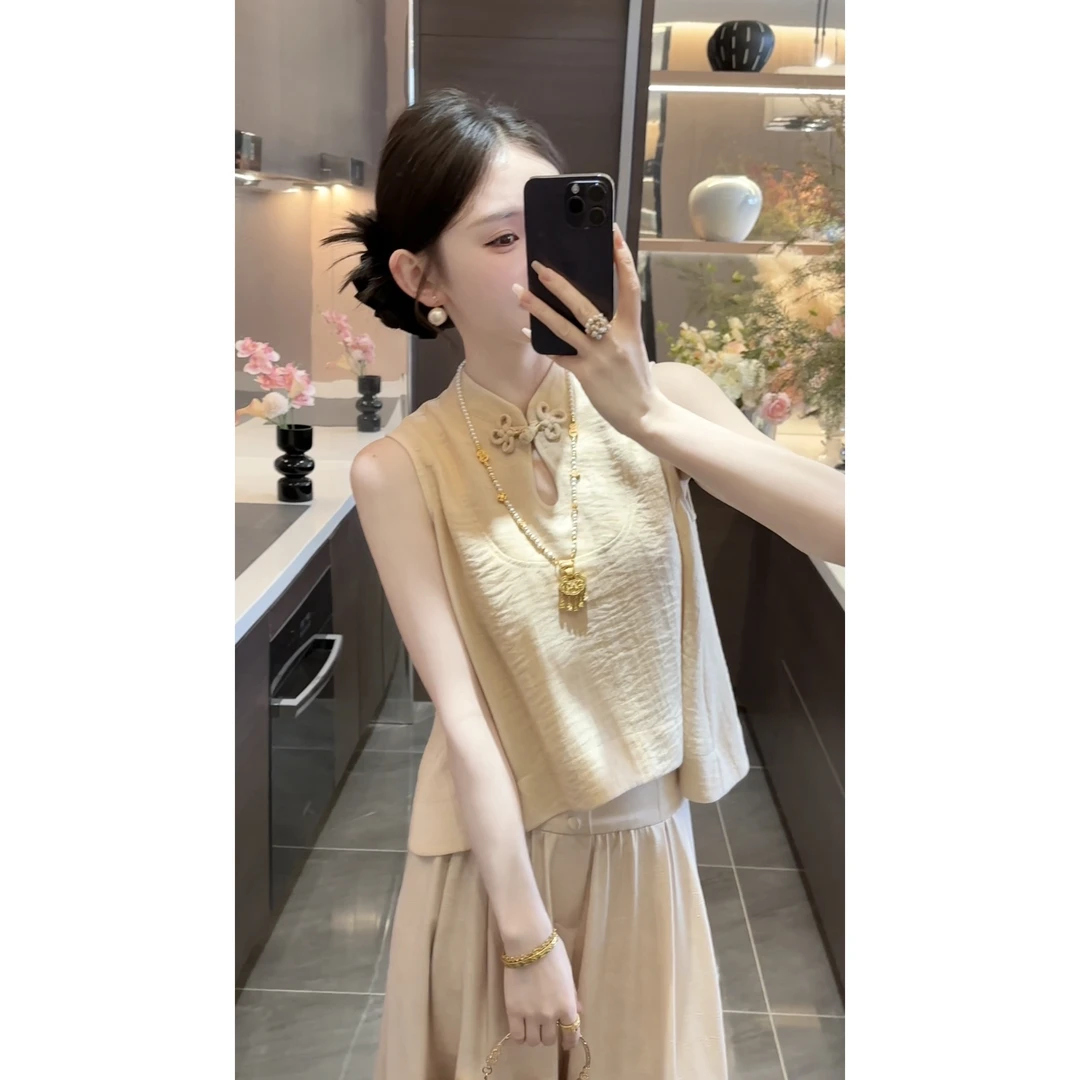 【周粥】【夏蝉】2025新款夏季水滴领气质宽松上衣预JJC5SY2580