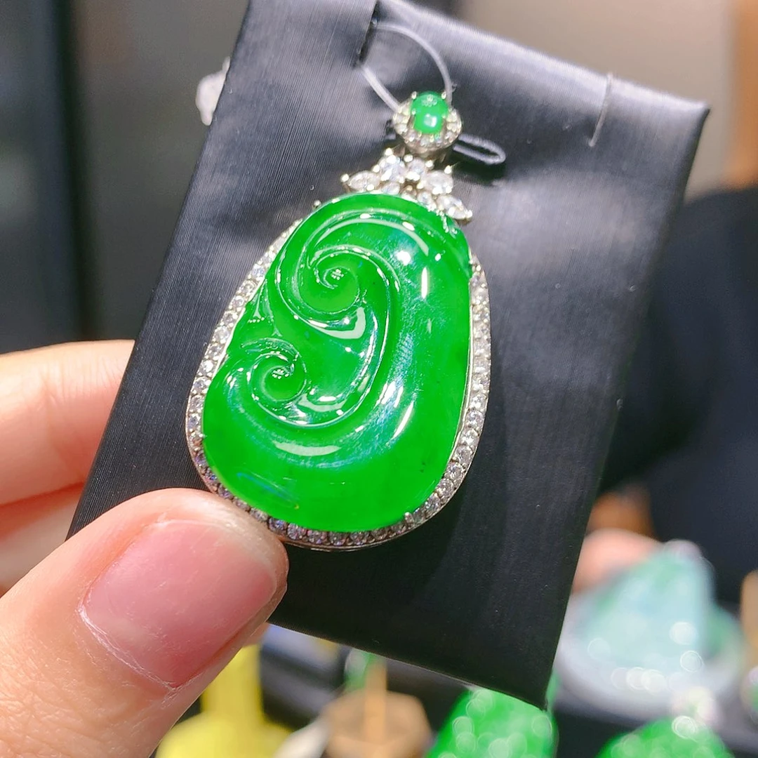 翡翠颈饰银S925镶嵌6甄选qj