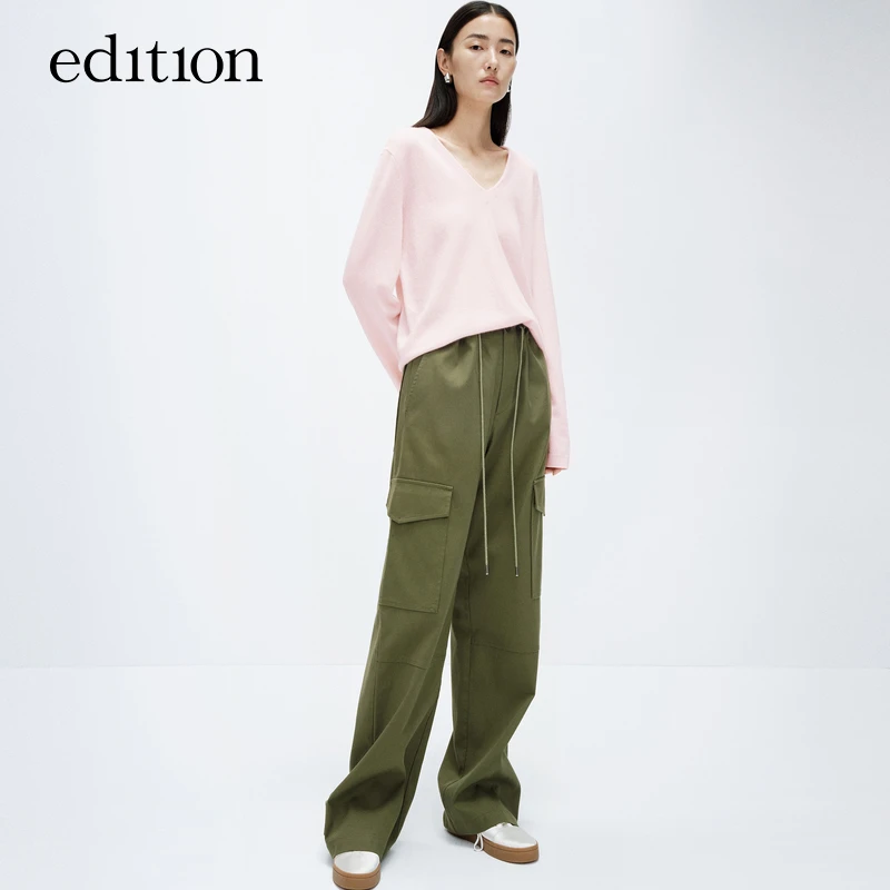 【商场同款】edition款绵羊毛羊绒V领软糯毛衣#EBD1SWTK09