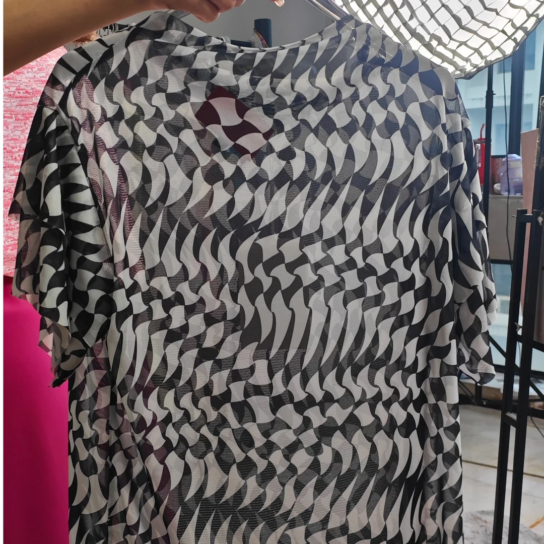 HZHJ新款福利！黑白棋盘格 上衣855