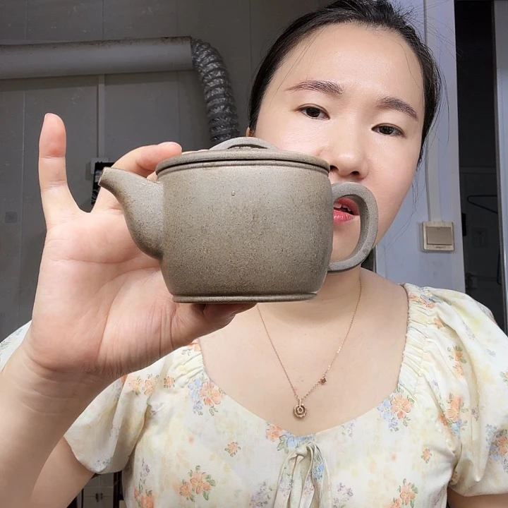 茶壶紫砂原矿半手工黄金段泥汉瓦300cc