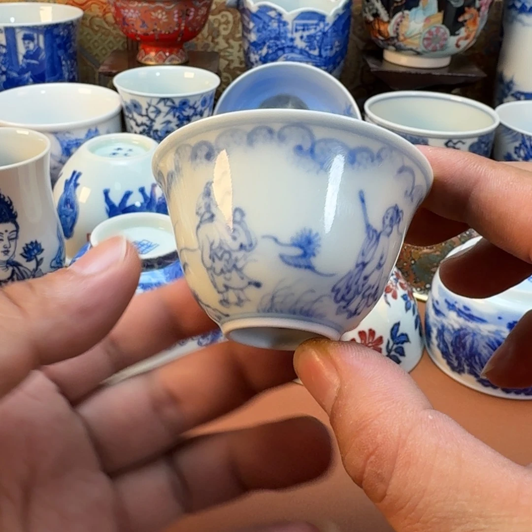 杯子陶景德镇全手工手绘陶瓷