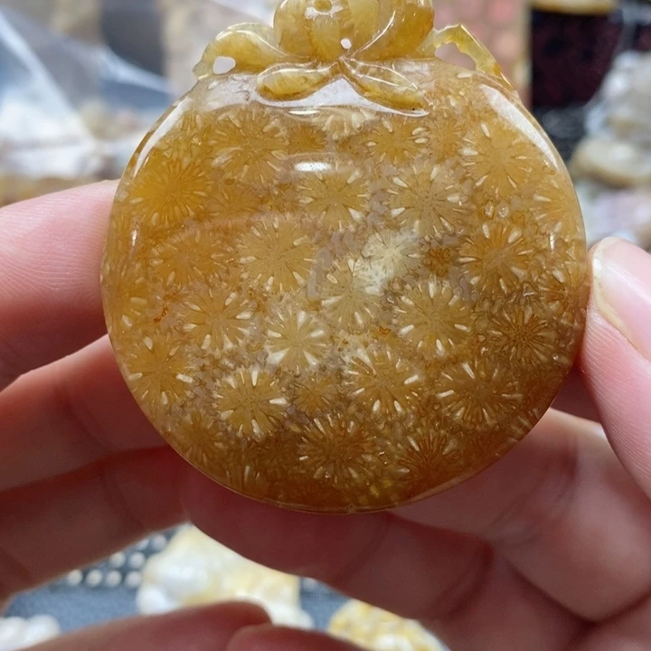 硅化珊瑚（珊瑚玉）颈饰未镶嵌