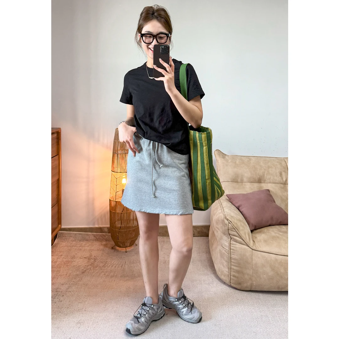 ZhaoSanJin【4.18】2025年夏季新款全棉抽绳磨破短裙  SJQ4419