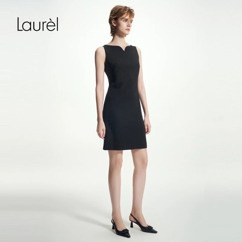 Laurel经典无袖小黑裙女LWD343Y12300