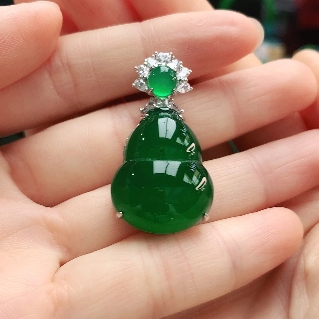 玛瑙/玉髓吊坠银S925镶嵌