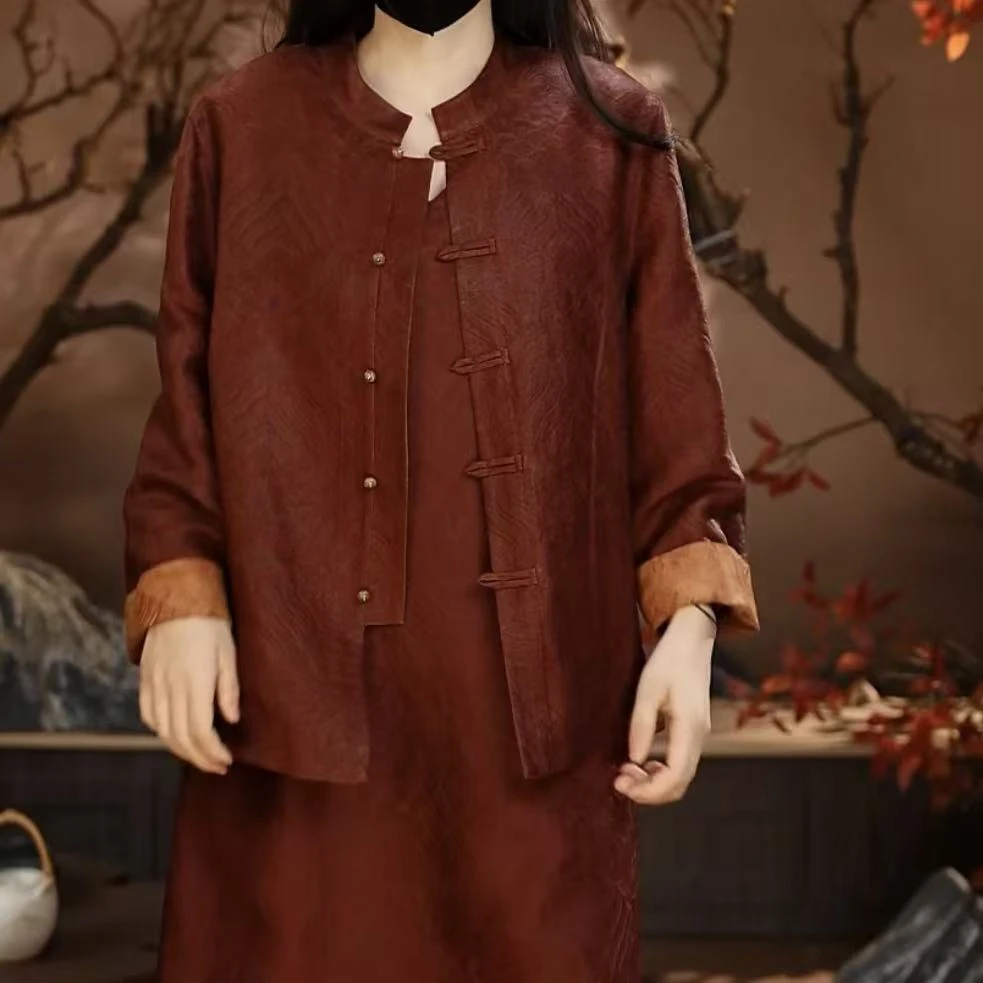 【山水情】秋季新款高端双面穿气质百搭中式外套221