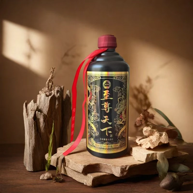 千坛百窖【至尊天下】  纯粮浓香型白酒400mlx1瓶礼盒装52度400