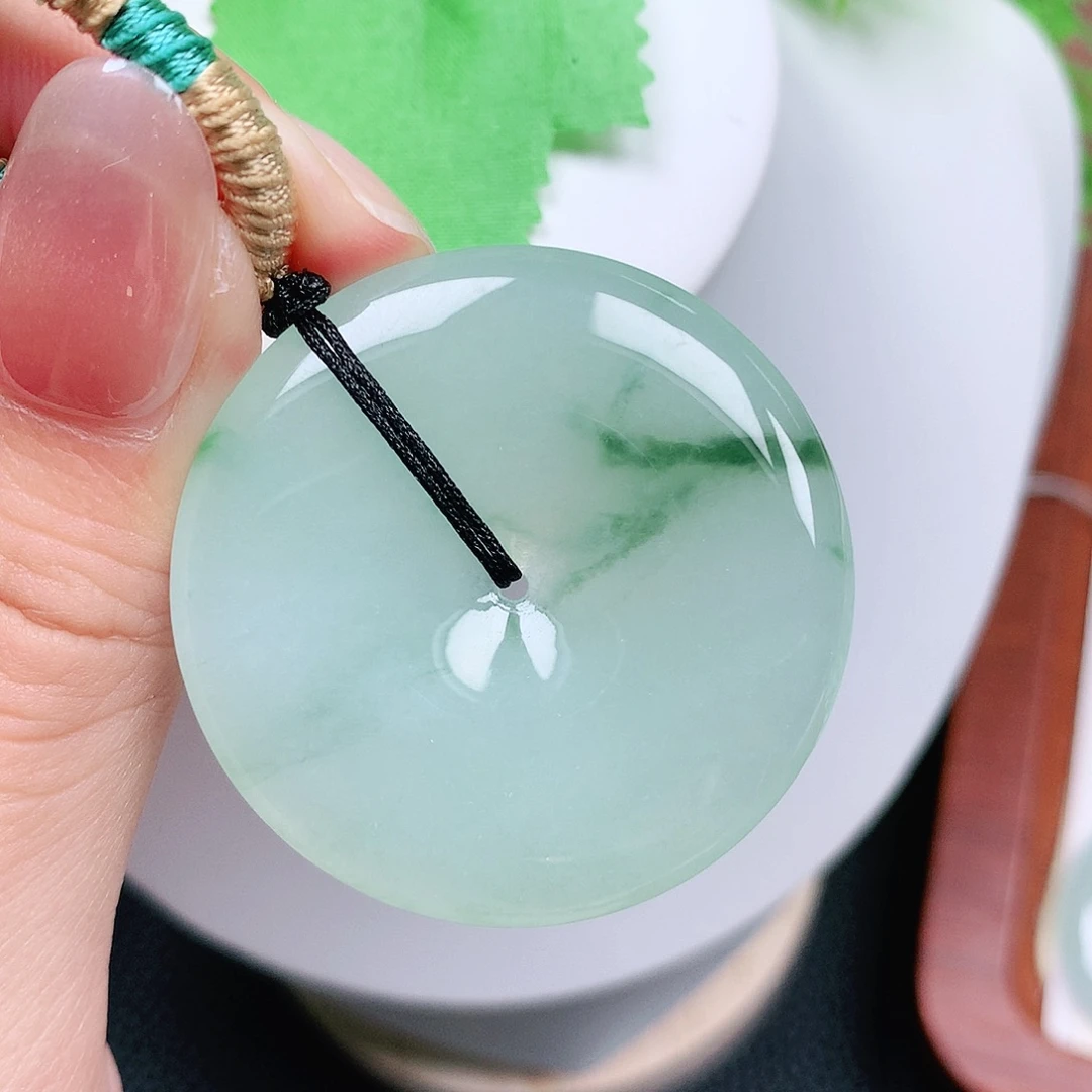 翡翠未镶嵌颈饰平安40-5.8