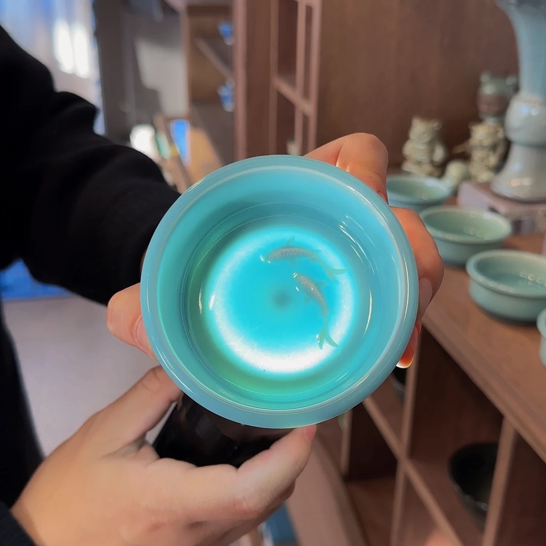 洪振华全手青瓷杯