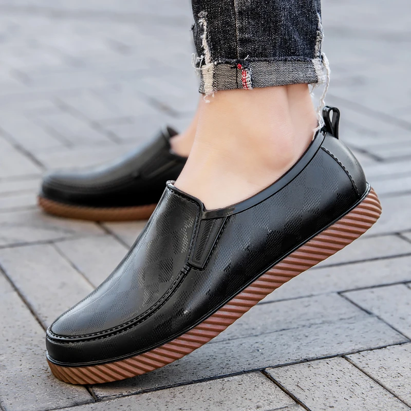 男士低帮雨鞋新款百搭防滑雨靴外穿露营钓鱼洗车工作胶鞋防水鞋男