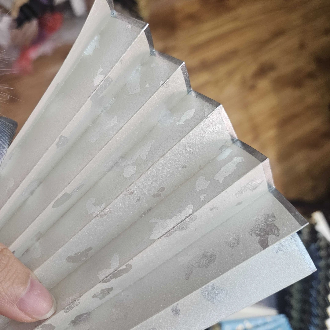 双面片银银色延边苏工扇面