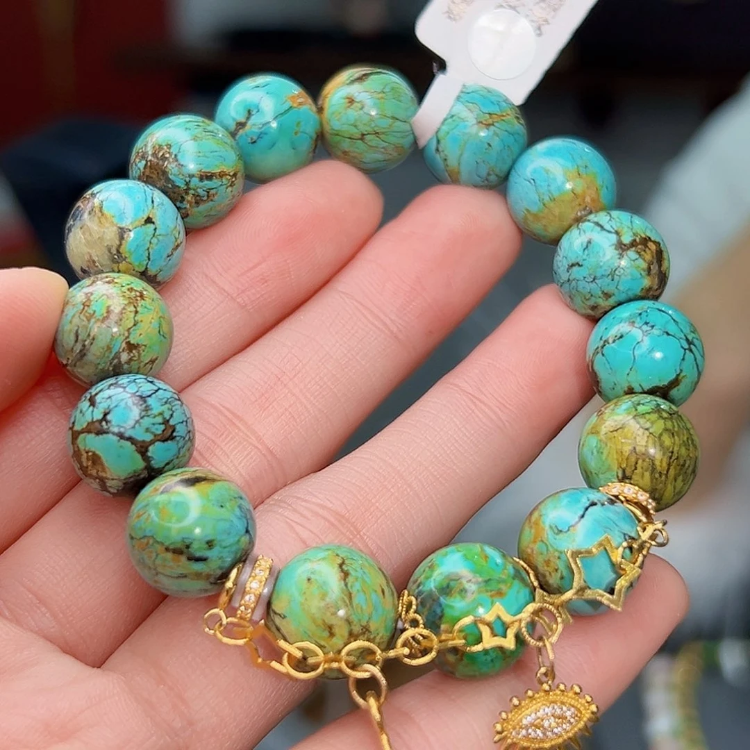 绿松石珠宝奇石18K金镶嵌
