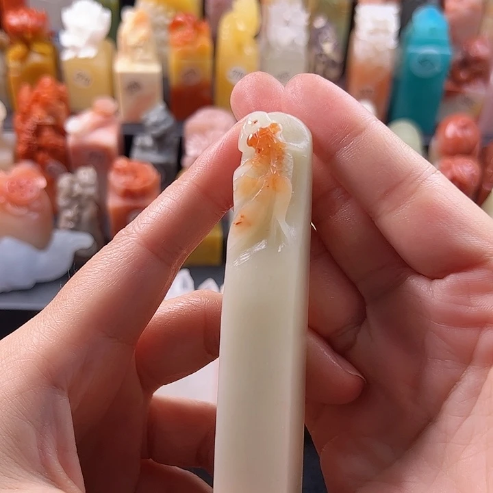 昌化石印石手工定制1.4厘米，鱼，包刻