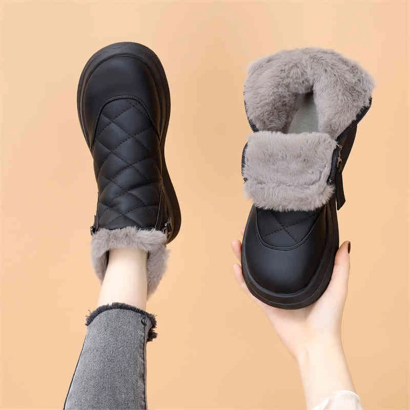 雪地靴女2025年新款冬季加绒保暖防滑短靴东北大棉加厚软底棉靴子