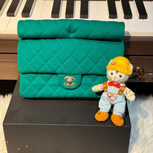 99新 Chanel/香奈儿 墨绿色手拿包