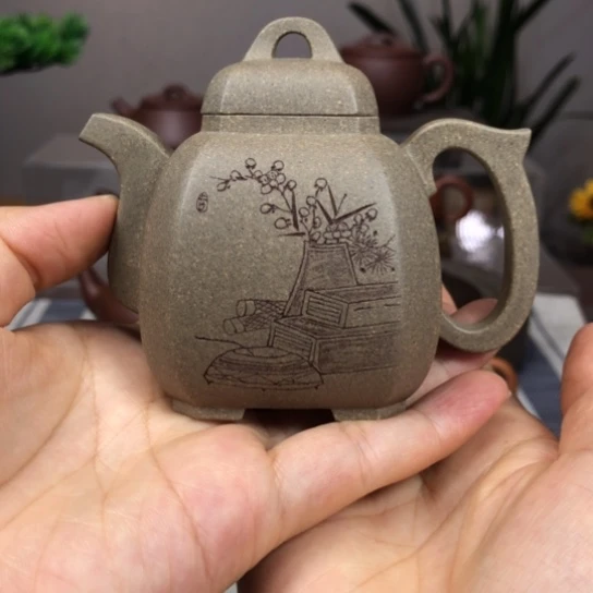 茶壶紫砂高温青段，福临八方140cc