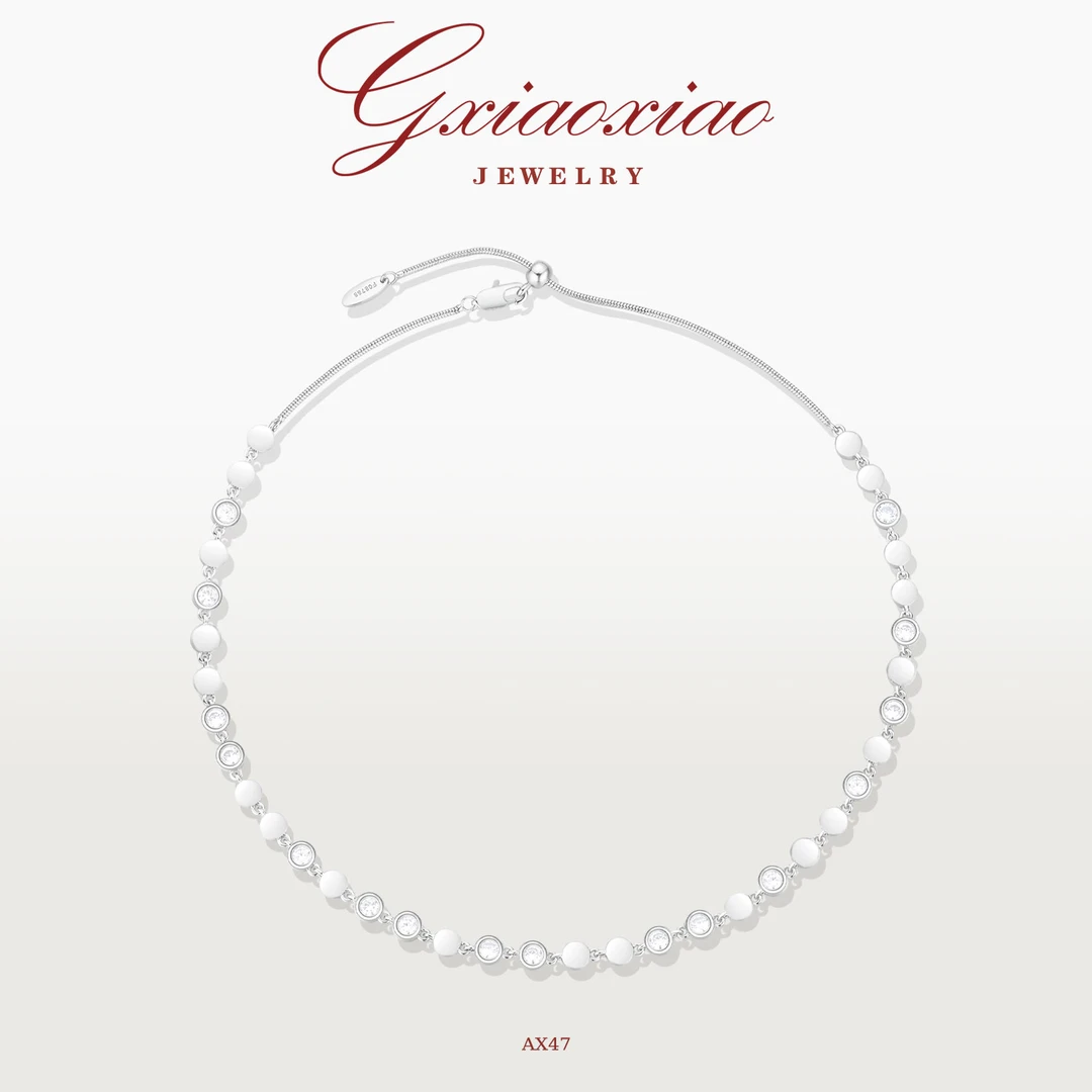 G XIAOXIAO 镀K金 法式【時光碎閃】泡泡项链女款AX47