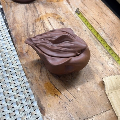 微瑕，不能明火，泡茶壶180毫升贝壳