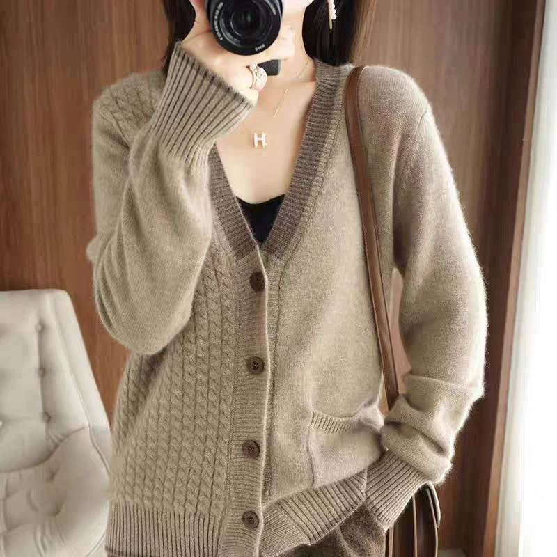 【梅姐专属】秋冬气质女士设计师百搭款保暖100%羊毛衫YM-QHDLW-510