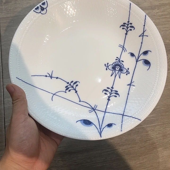 25cm唐草棕榈浅盘