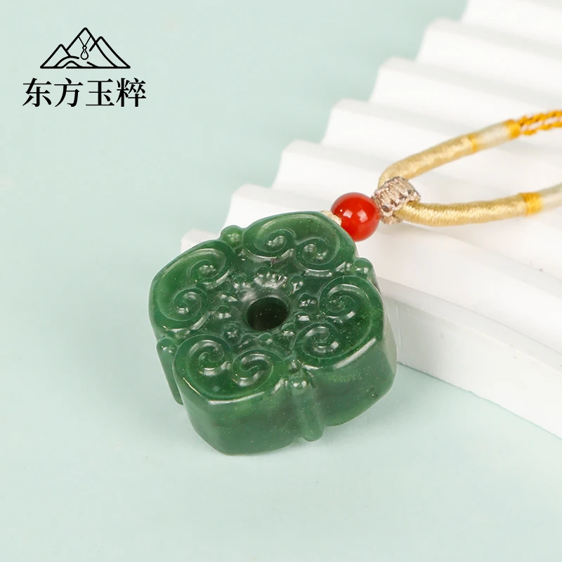 和田玉碧玉吊坠-约31*31mm-多样性发货 拍一发一