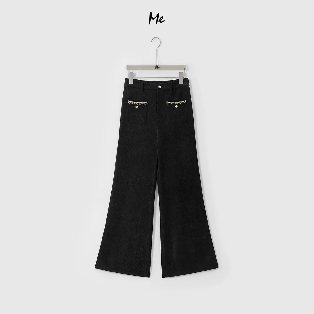 ME【财阀阔腿裤（加绒）】定制灯芯绒奢牌感高腰显瘦时尚裤子MESA5789