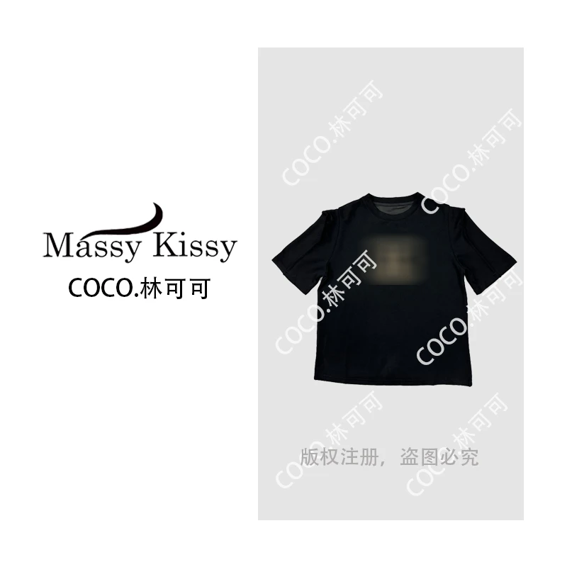 Coco 林可可潮流T恤百搭宽松夏款秋季圆领人像印花t恤短袖夏季