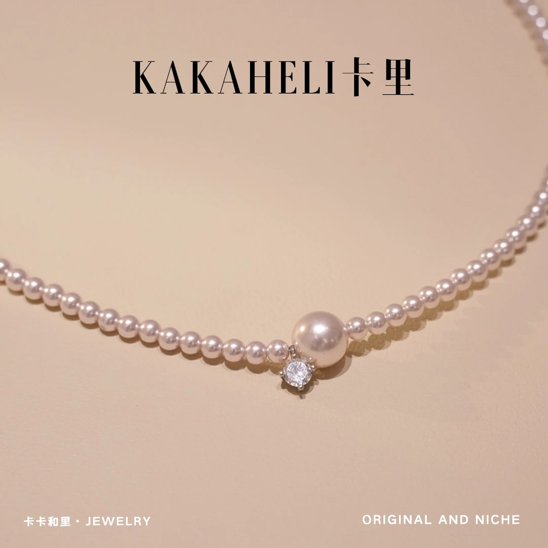 钛钢项链 两珠相恋高级感项链 A502