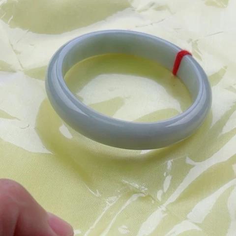 未镶嵌手镯翡翠58.2无大纹裂48小时鉴赏微棉